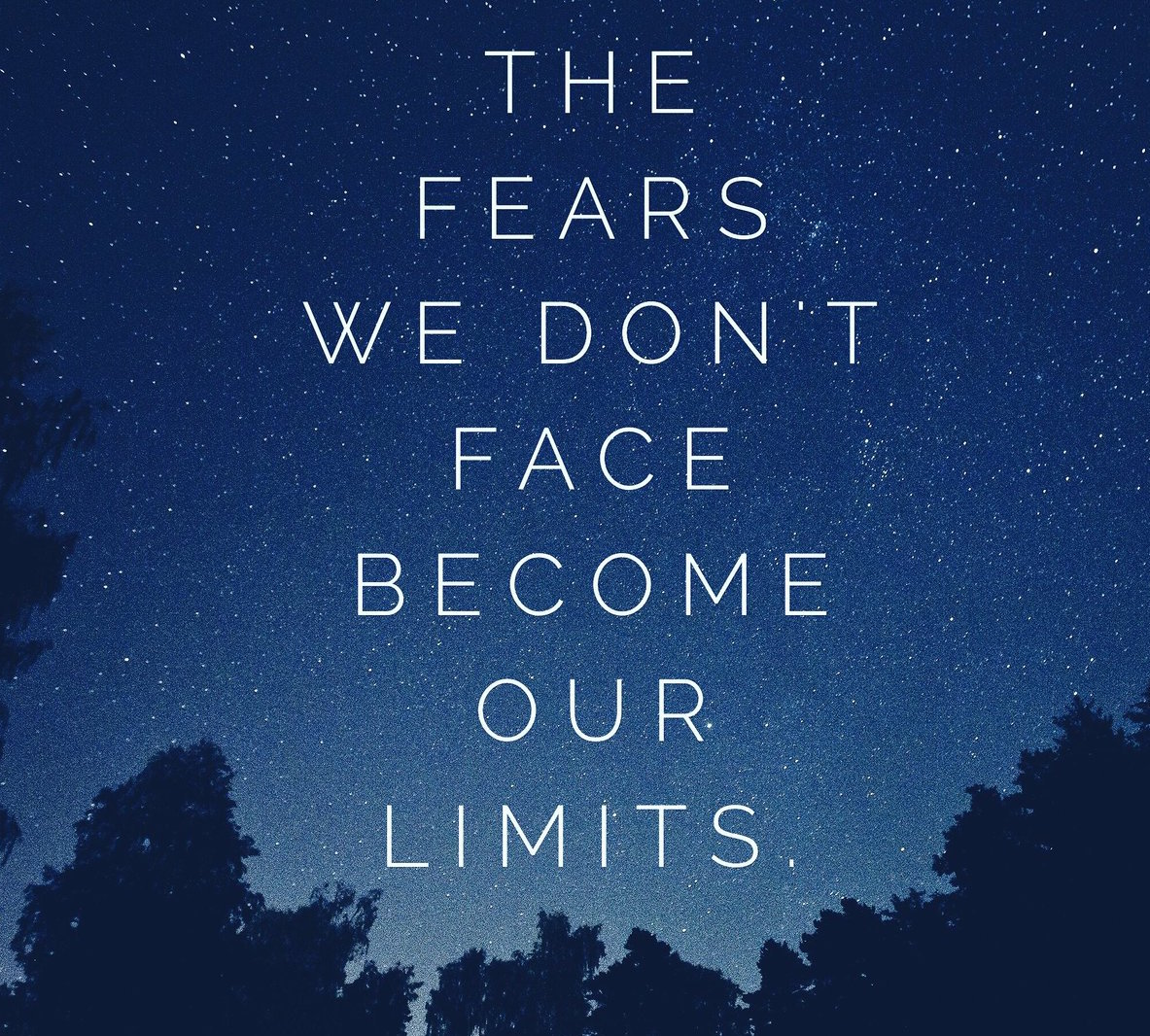 the fears we dont face become our limits